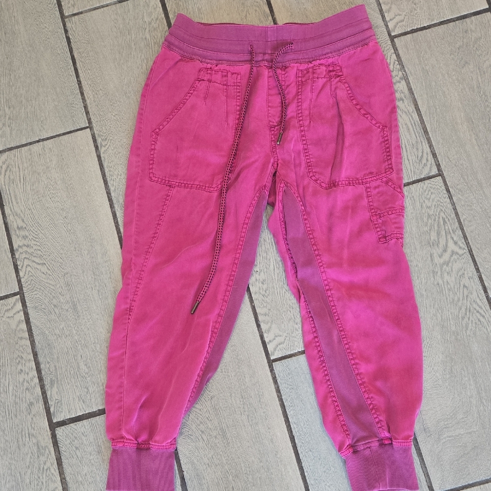 Anthropologie Pink Joggers Relaxed Fit Elastic Waistband AA 58